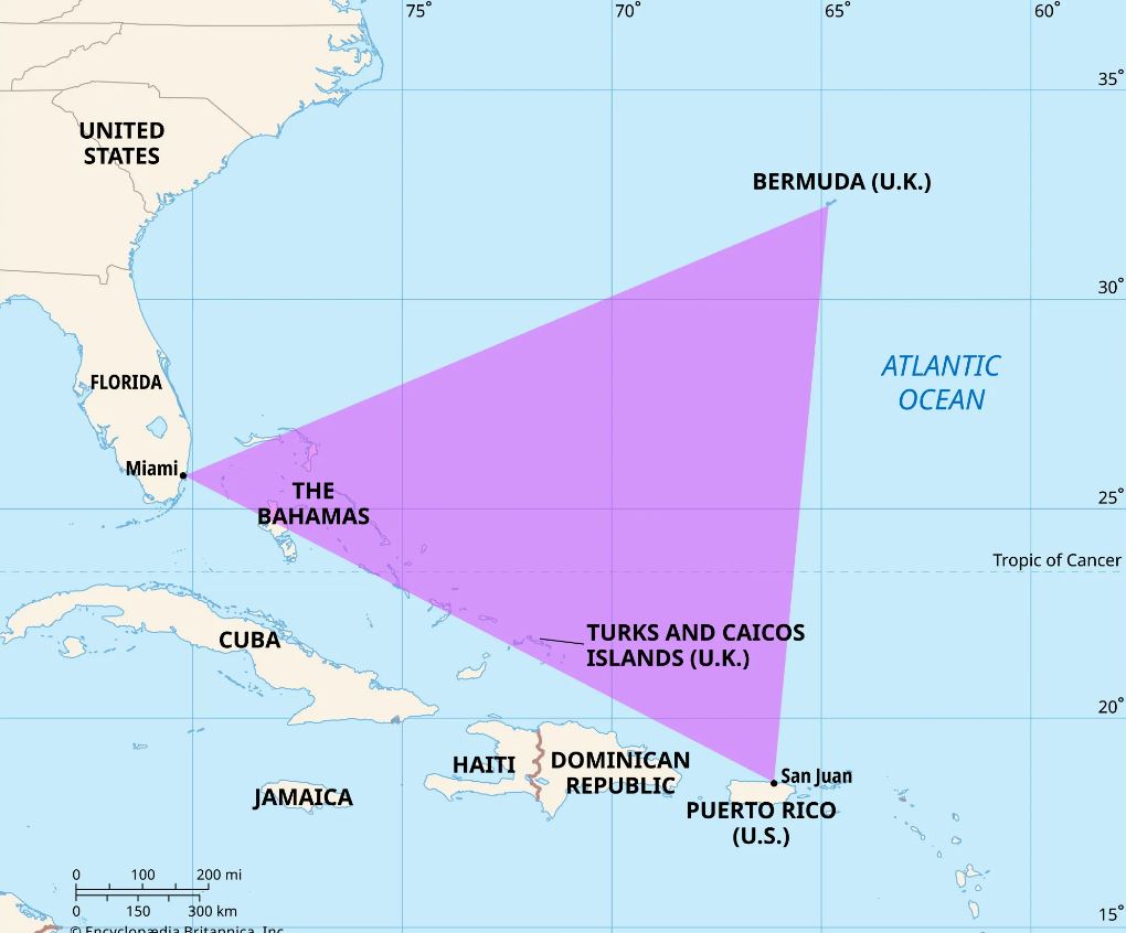 Bermuda Triangle map