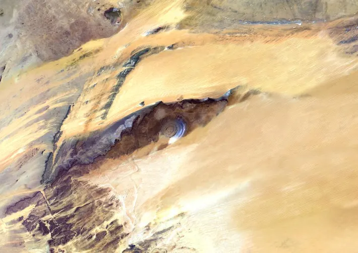 Eye of the Sahara satellite image