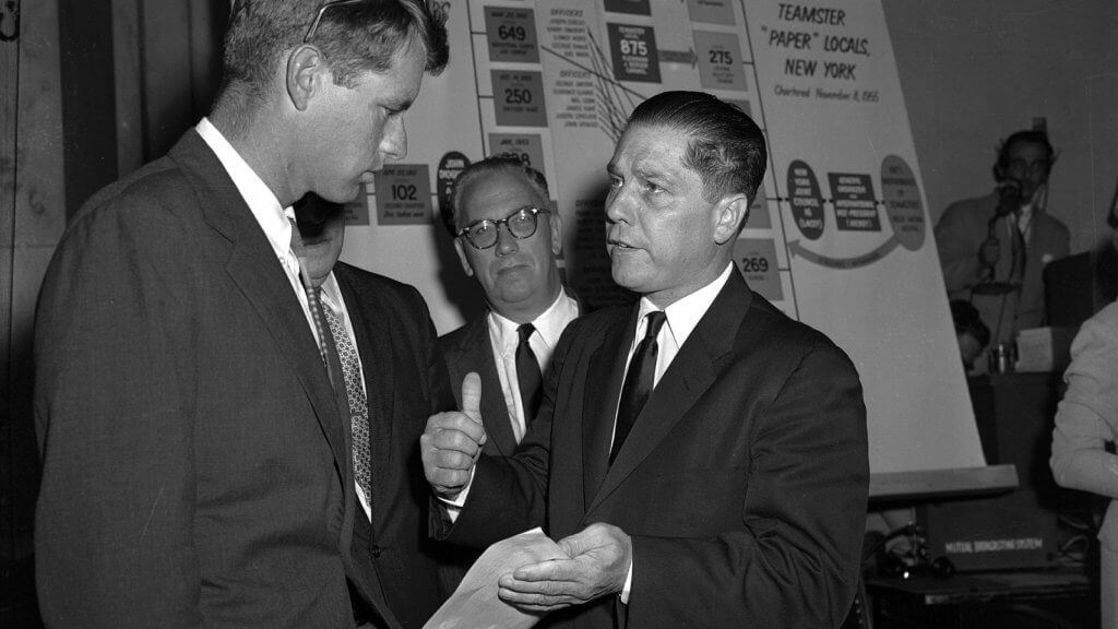 James R. Hoffa with Robert F. Kennedy