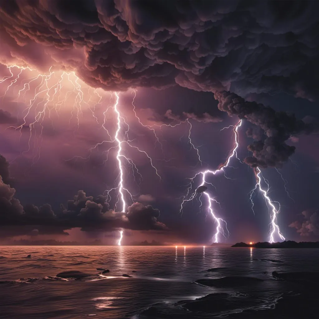 Lightning of Catatumbo, Lake Maracaibo in Venezuela