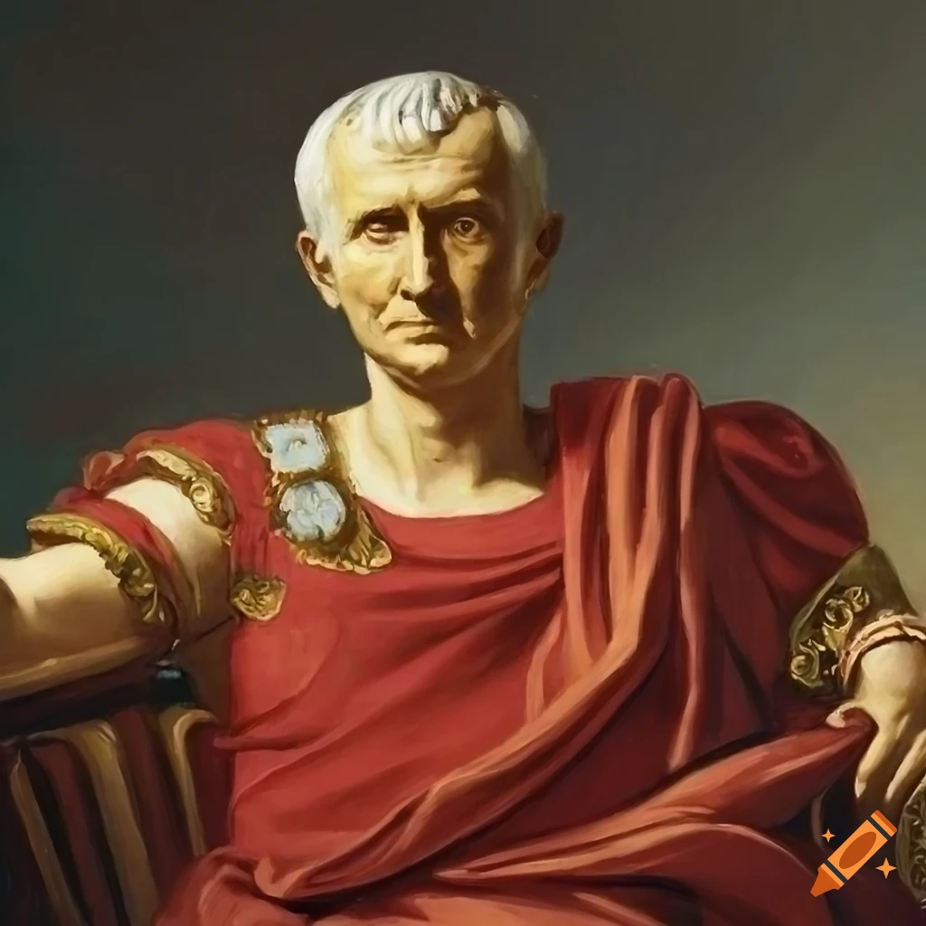 Portrait of Julius Caesar dressed as a senator, painting
