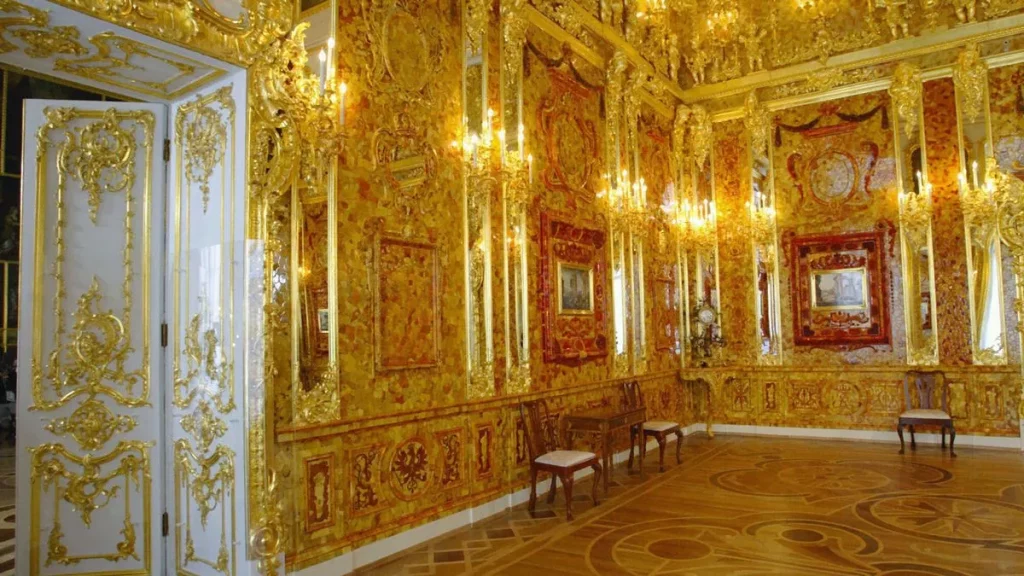 The Amber Room - pictured is a reconstruction