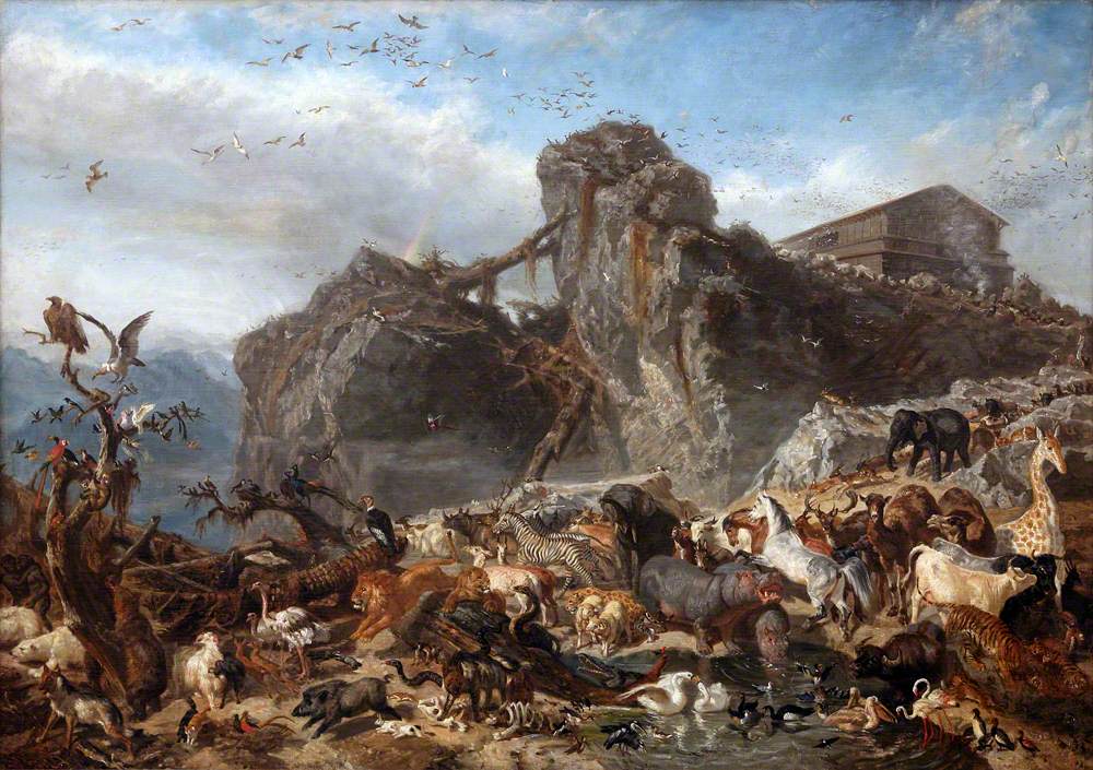 Palizzi, Filippo, 1818-1899; The Animals Leaving the Ark, Mount Ararat