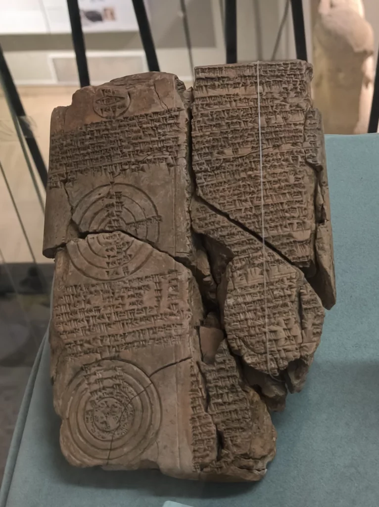 Babylonian clay tablet with cuneiform script