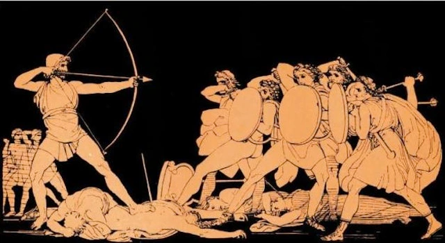 Odysseus Fighting Suitors