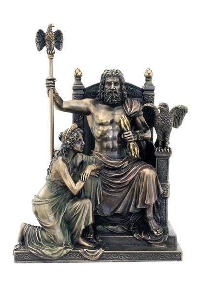 Zeus and Hera seated on their thrones