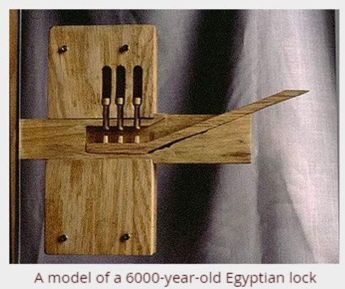 Egyptian lock and key