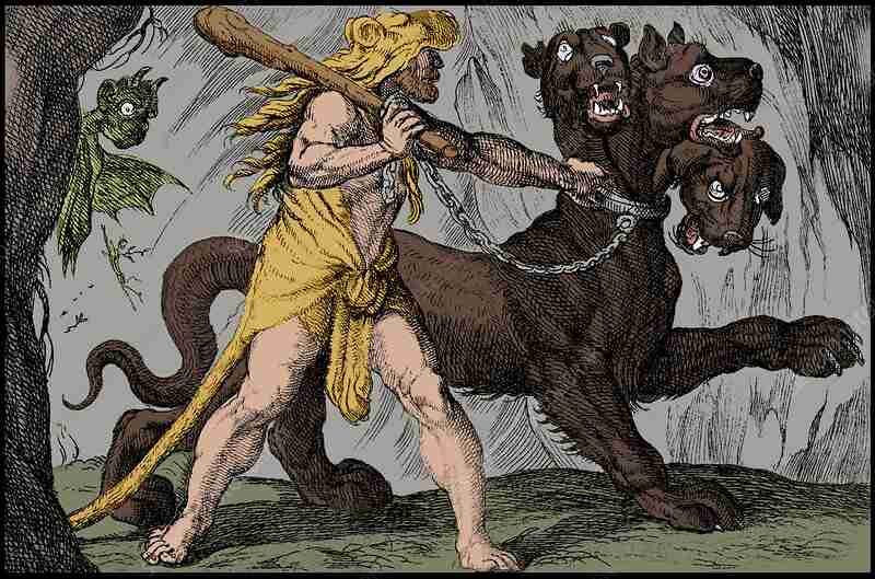 Heracles capturing Cerberus