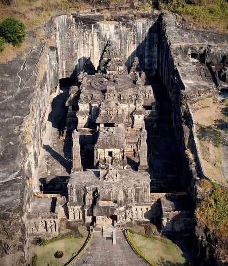 Kailasa Temple aerial view