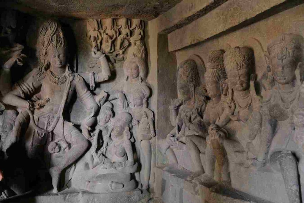 Kailasa Temple interior carvings