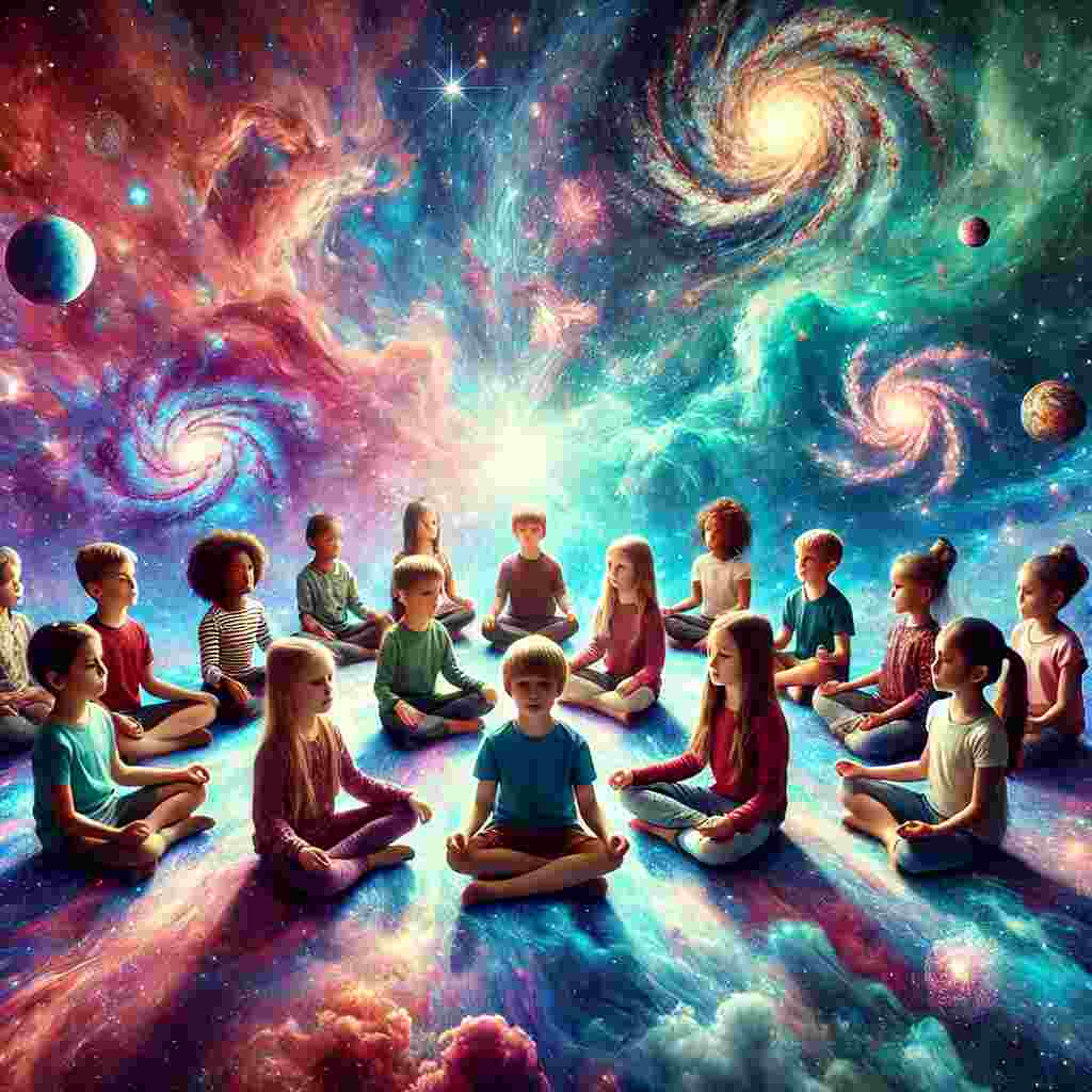 star children meditation cosmic background