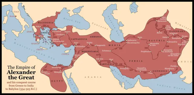 Alexander the Great empire map