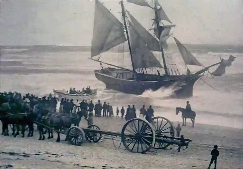 Crew of Dei Gratia boarding Mary Celeste