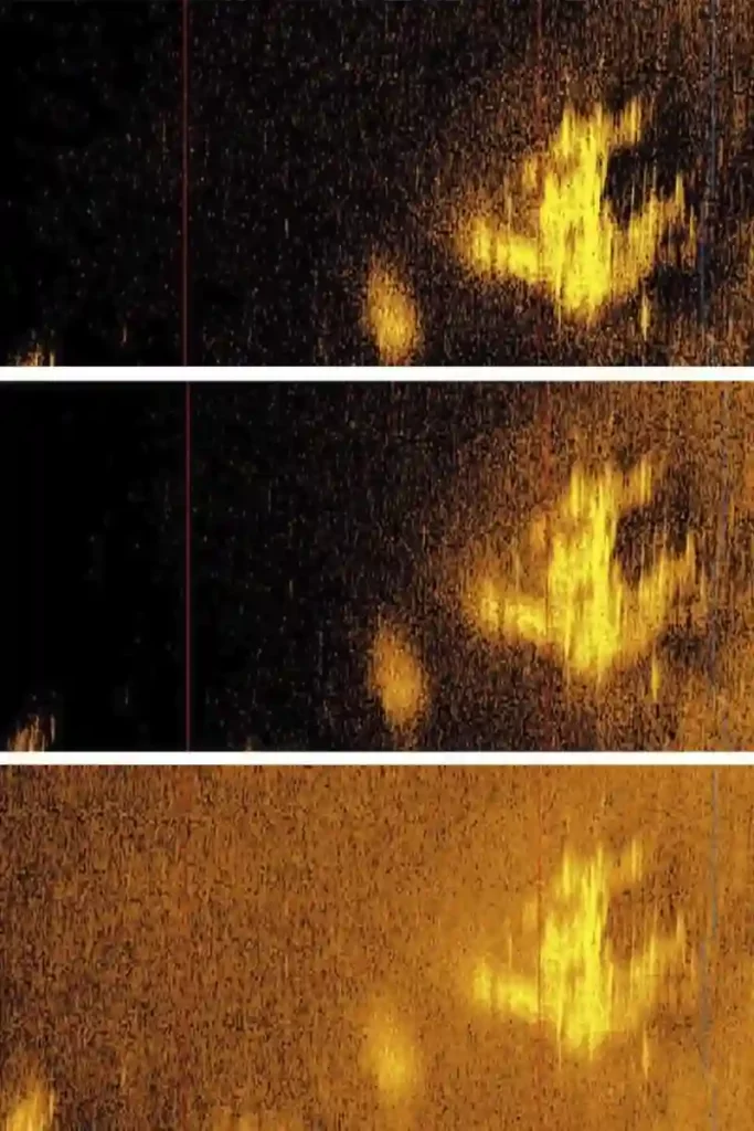 Deep-sea sonar scan of plane wreckage