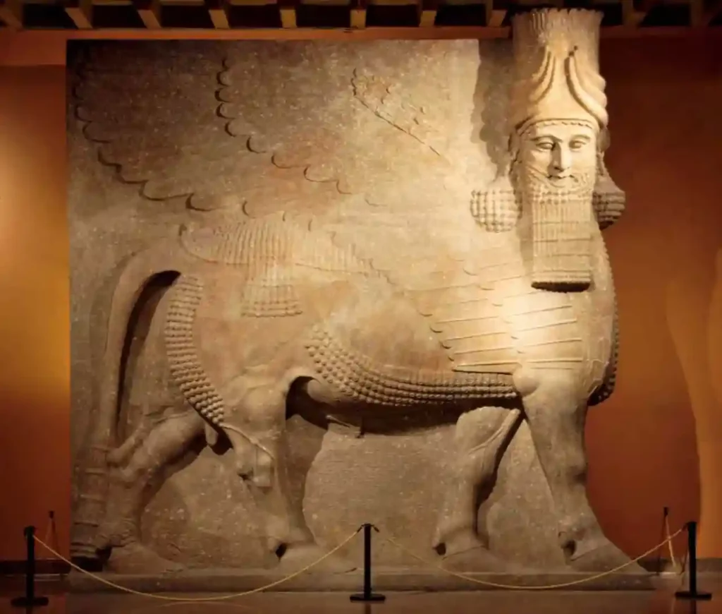 Lamassu sculpture Assyrian art